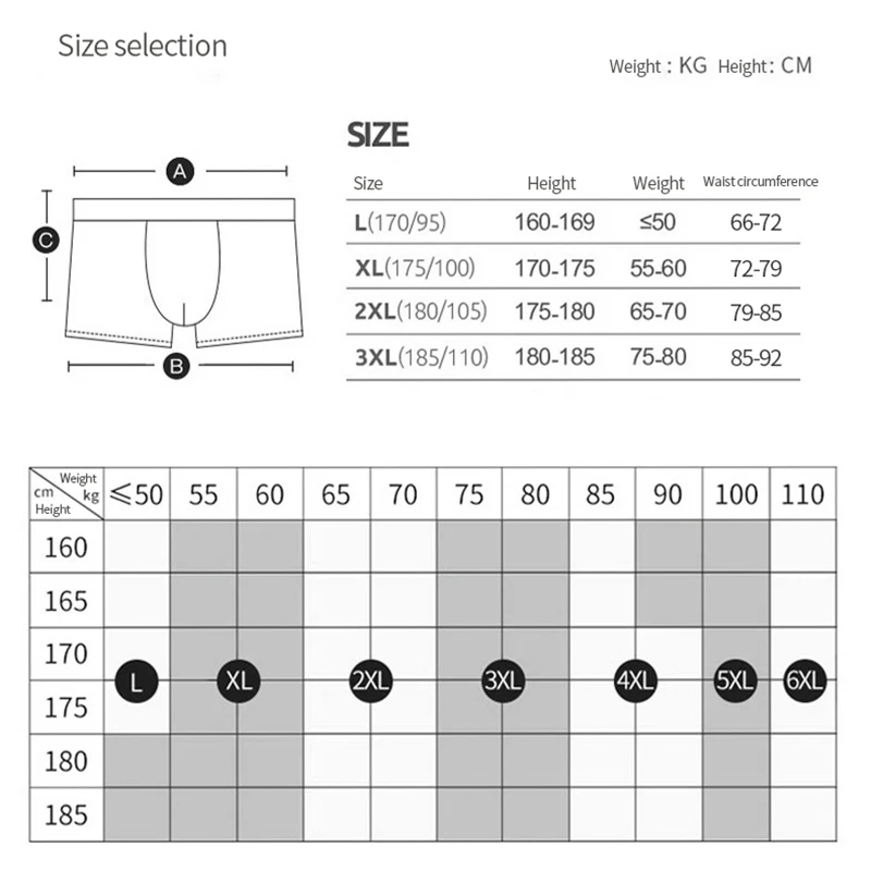 Nanjiren Men Underwear 3A Grade Antibacterial Boxer Light-thin Solid Underpants Soft Breathable High Elastic 4pcs Male Panties