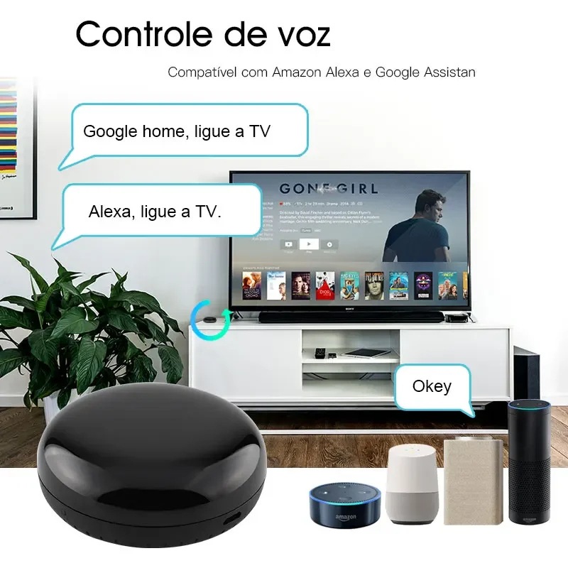 Smart IR Remote Control Infrared Universal Smart Life APP Control One for All TV DVD AUD Works with Alexa Google Home