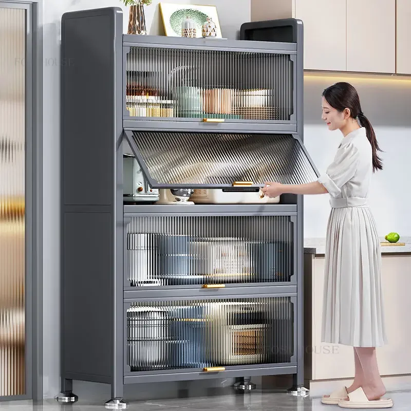 Practical Kitchen Cabinets Rack Floor Multi-layer Storage Cabinets Kitchen Furniture Multi-functional Bowl Sideboard Cabinet 2