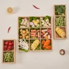 2-9 Grids Nut Plate Hot Pot Tray Boiled Dried Tea Fruit Plate Food Materials Plate Household Tray Bamboo And Wooden Plate 2