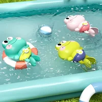 Wind-Up Swimming Frog Bath Toys for Toddlers, No Battery Mold-Free ABS Montessori Water Toy for Kids