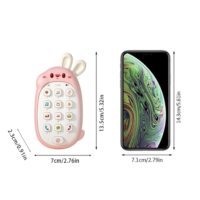 Kinder-Kaninchen-Handy-Spielzeug kann kauen und puzzle frühe Bildung multifunktionale Musik Simulation Telefon Spielzeug – Detail 7
