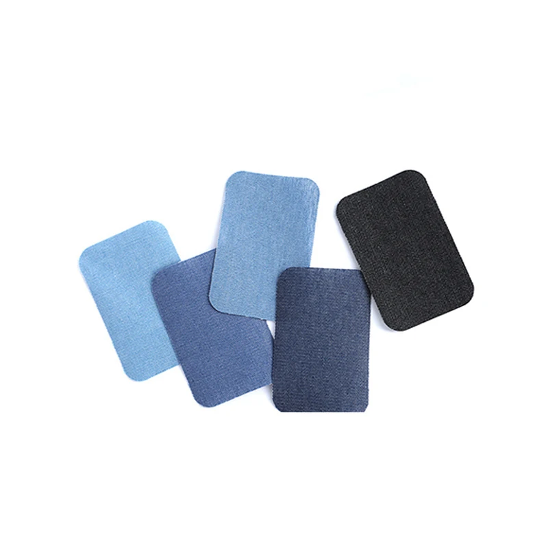 HTVRONT 20pc Jeans Denim Patches Iron On Elbow Knee Patches DIY Repair Kits  For Clothing Pants Apparel Embroidered Sewing Fabric