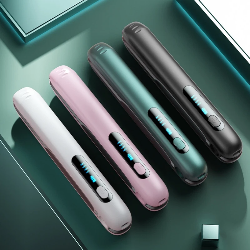 

USB Wireless Charging Hair Straightener Portable Non Harmful Negative Ion Curly Hair Stick Dual Purpose Dormitory Straight Board