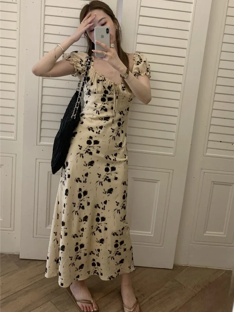 Vestidos Para Mujer 여성용 원피스 롱 드레스, 빈티지 드레스, 우아한 Vestido Feminino Traf 공식 매장, 여름