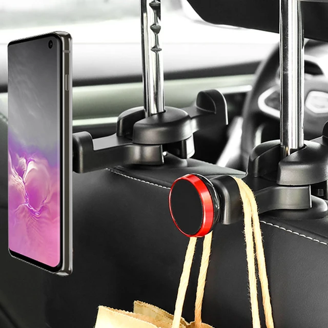 Multi-funktionale Auto Rücksitz Haken Magnetische Auto Rücksitz Kopfstütze  Halterung Universal Tablet PC Auto Telefon Halter Stehen - AliExpress