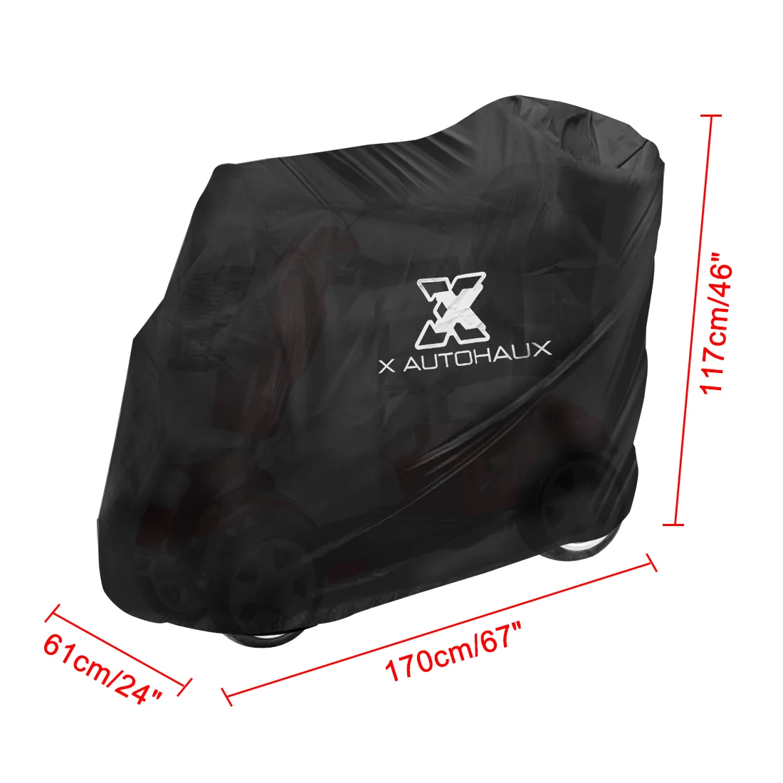 170x61x117cm Black