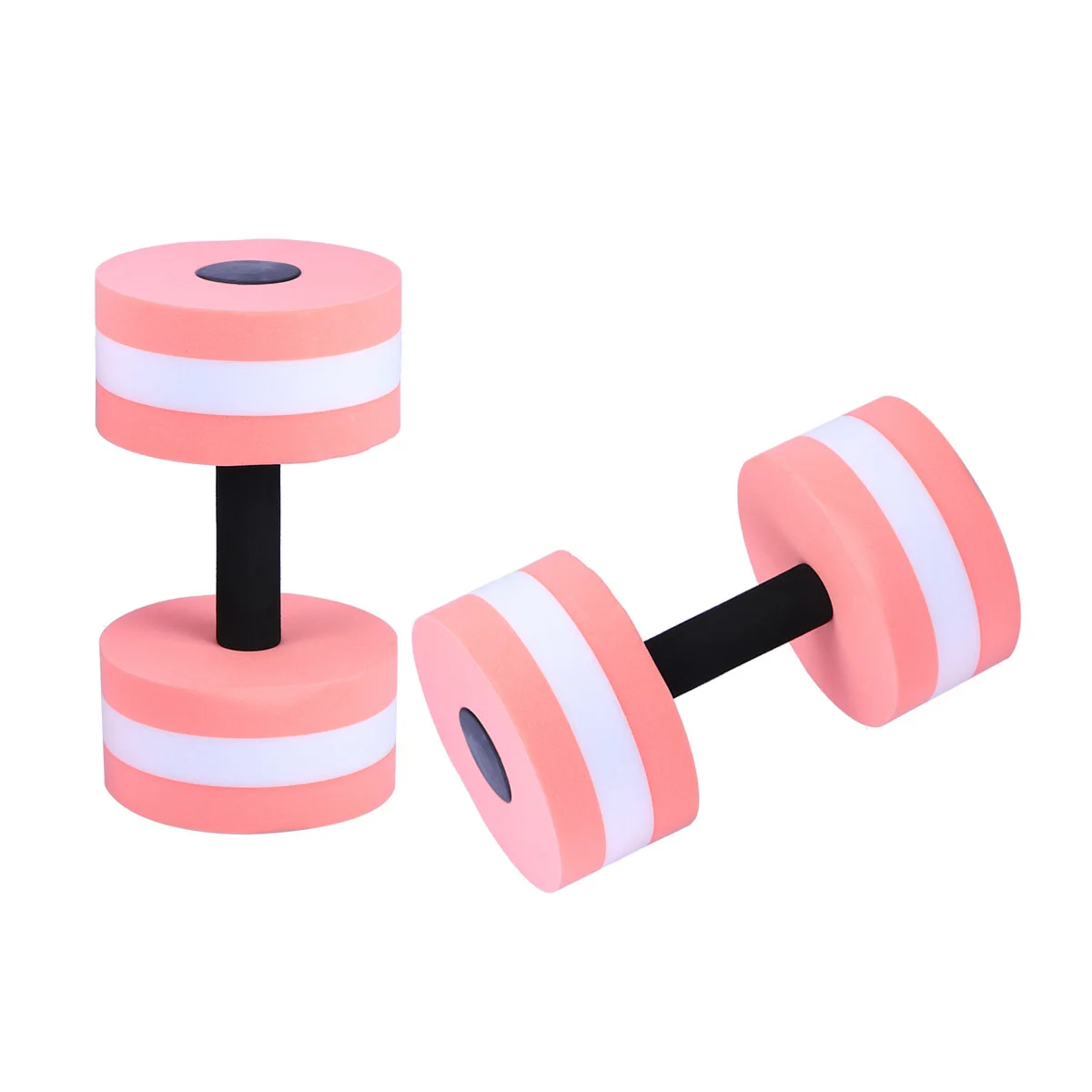 

Aquatic Exercise Dumbells EVA Water Barbells Hand Bar For Water Resistance Aerobics (Pink)