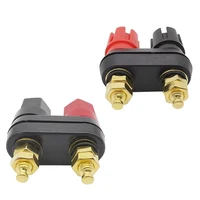 4mm Banana Plug Terminals Connector Dual Banana Plug Amplifier Terminal Binding Post Connector Red Black 2