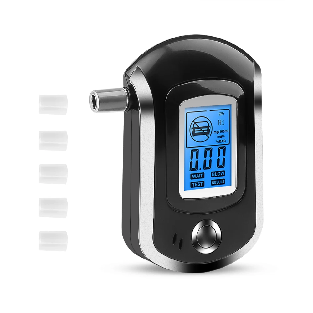 New Professional LCD Display Police Alcohol Detector Digital Breath Alcohol Tester Breath Analyzer Auto Driving Safety Tool alcohol tester breath alcohol tester