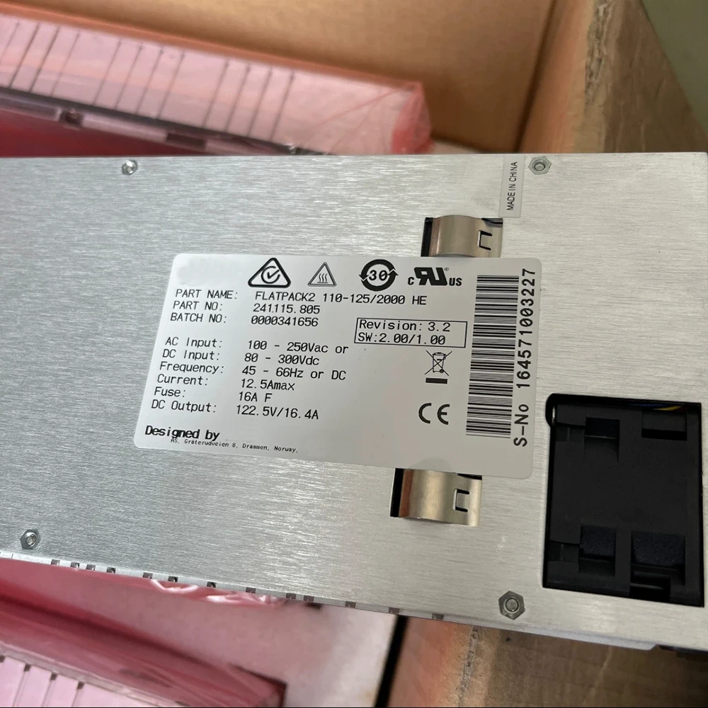 241115.805 FLATPACK2 110-125/2000 HE DC Output 122.5V 16.4A For Eltek Communication Power Rectifier Module Fast Ship 4 241115.805 FLATPACK2 110-125/2000 HE DC Output 122.5V 16.4A For Eltek Communication Power Rectifier Module Fast Ship - Image 2