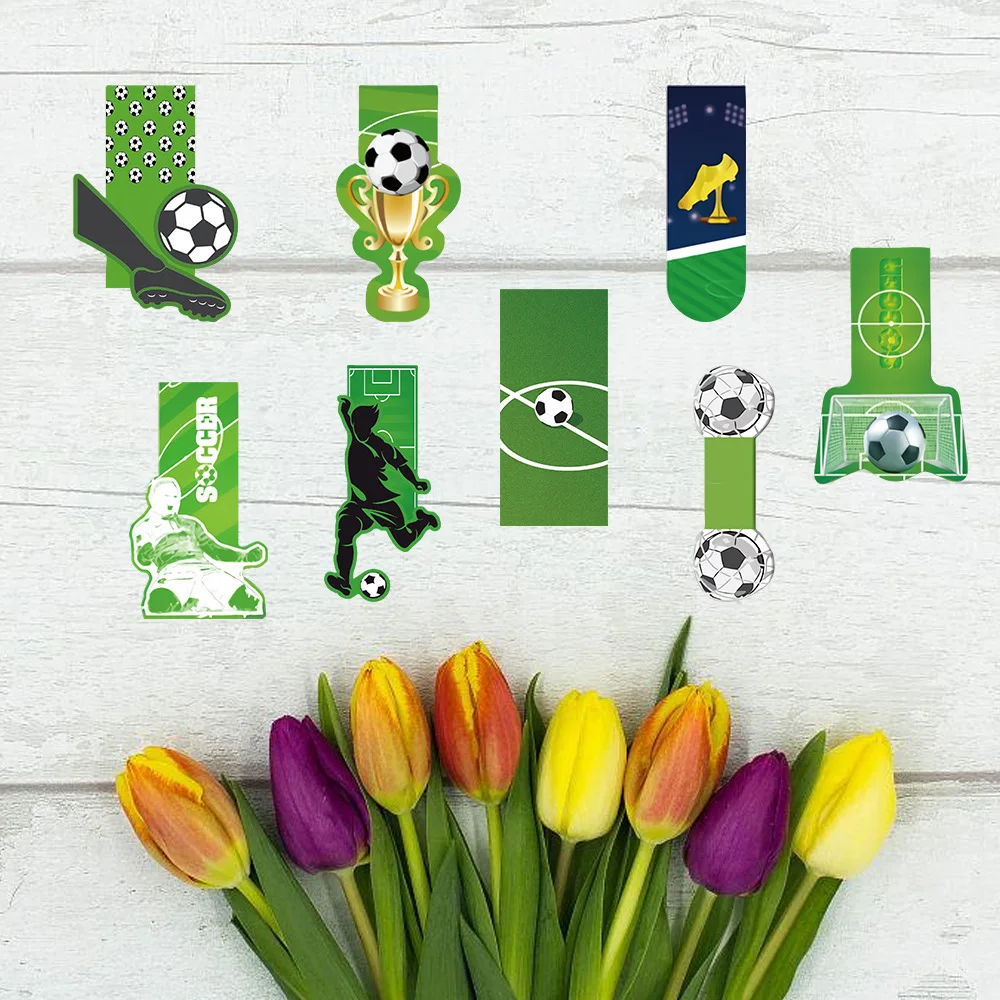 30Pcs New Football Bookmark Reading Page Book Tags Creative Student Stationery Supplies Gifts DIY Decorative Books Small Cards