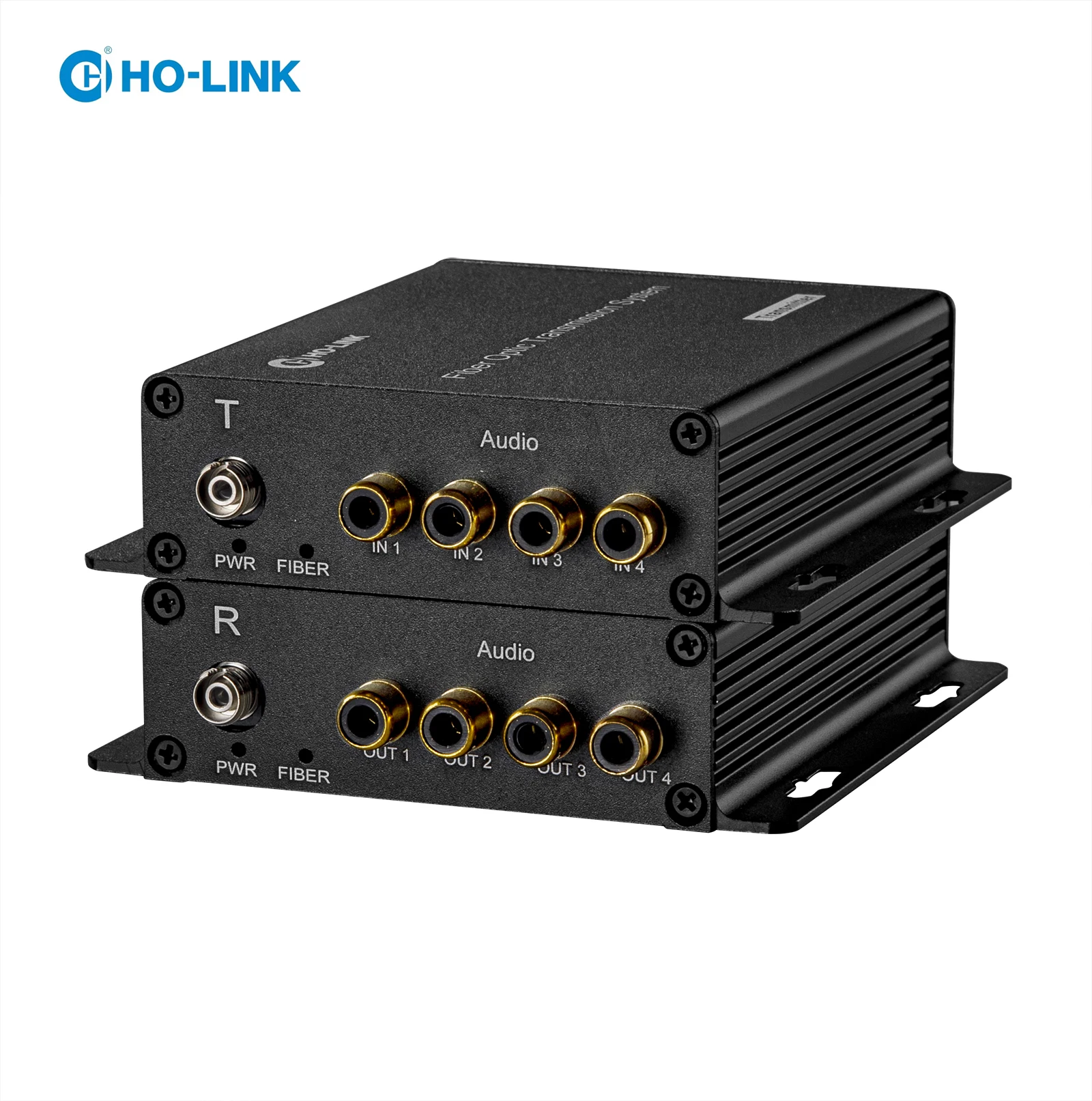 4 channel RCA audio over fibre optic extender rca audio to fiber converter high quality 8 channel broadcast balanced xlr audio over fiber optic converter