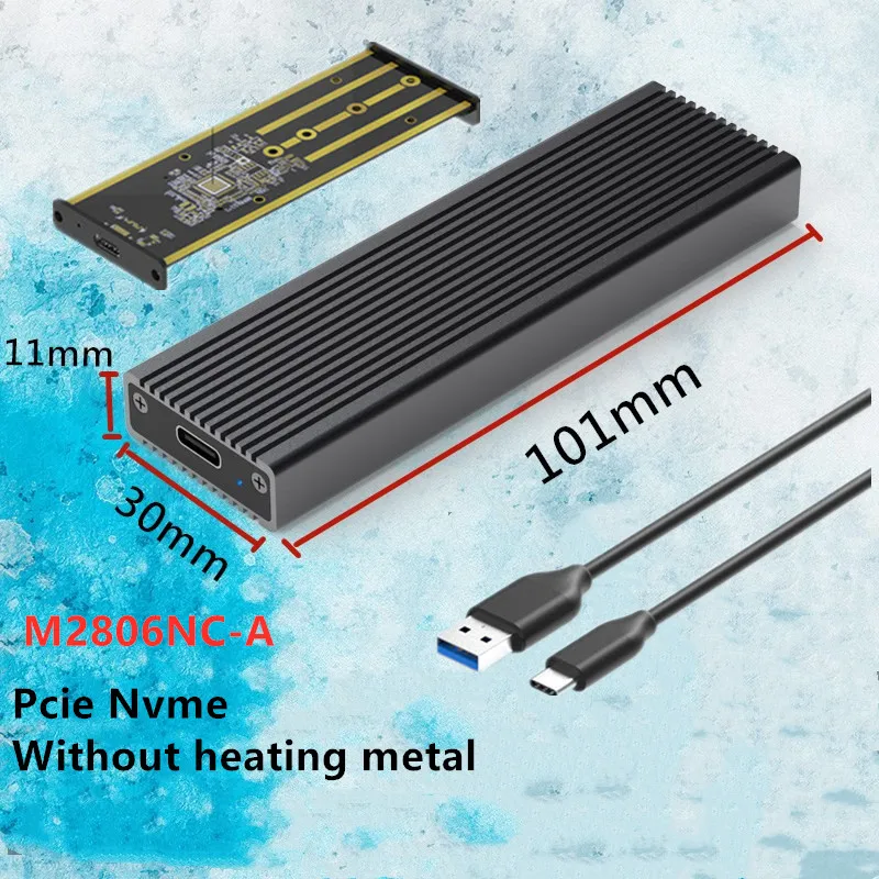 PCIE M.2 NVME SSD Enclosure M Key Type C USB 3.1 2240/2280 SSD Case Aluminum 10Gbps External Box Solid disk Case for Laptop desktop hdd casing HDD Box Enclosures