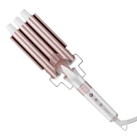 Hatteker fer à friser professionnel en céramique Triple baril onduler outil de coiffure électrique pour boucles et vagues polyvalentes EU 1