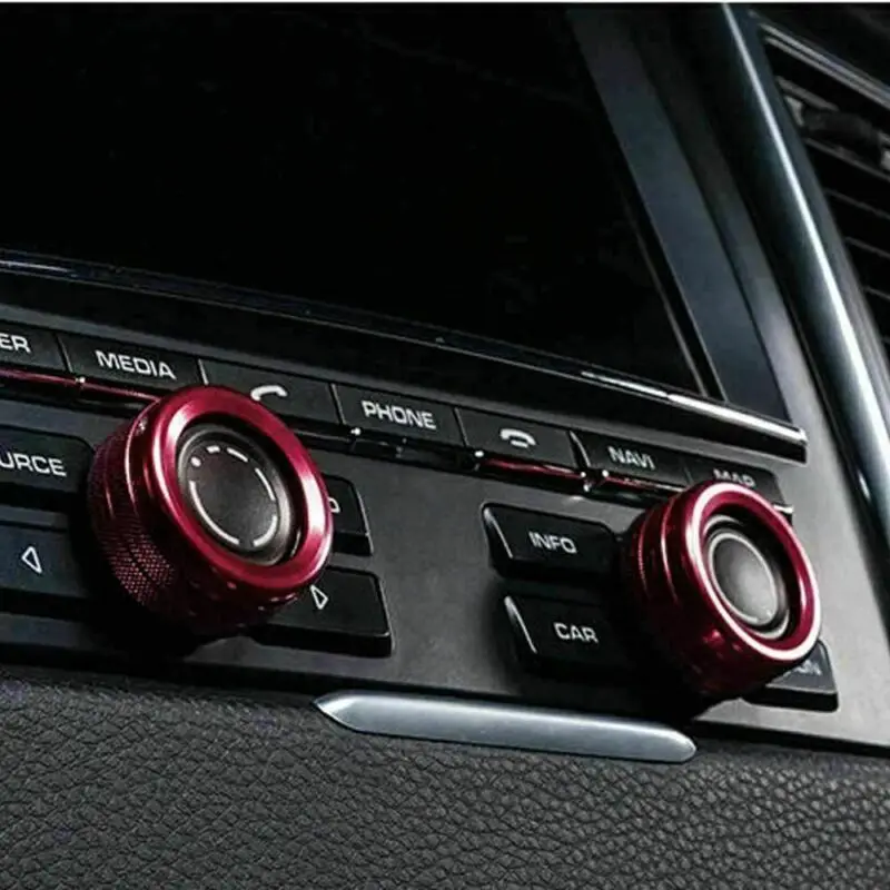 

Volume Knobs Covers 2pcs Accessories For 911 Radio Switch Macan 718 Interior Durable Practical