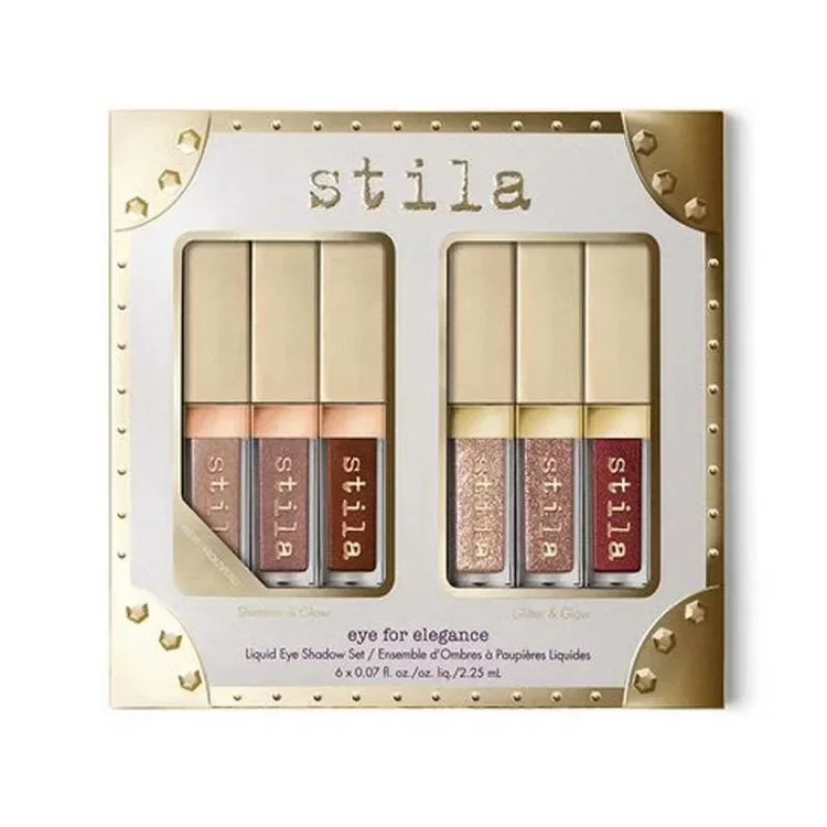 

6Pcs Eye makeup Elegance Shimmer Glitter Liquid Eyeshadow Set Eyes Make Up Eye Shadow kit Easy To Wear Stila