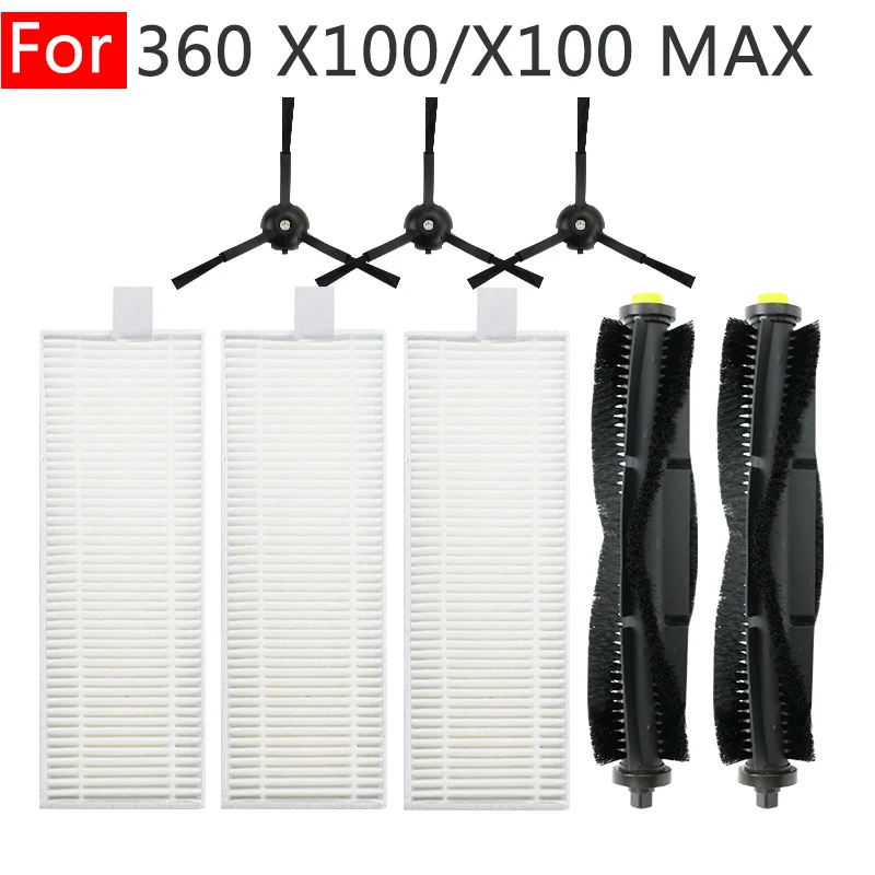 

Запчасти для робота-пылесоса, сменная основная и боковая щетки, швабра, фильтр НЕРА, запчасти для 360 x max, аксессуары для дома