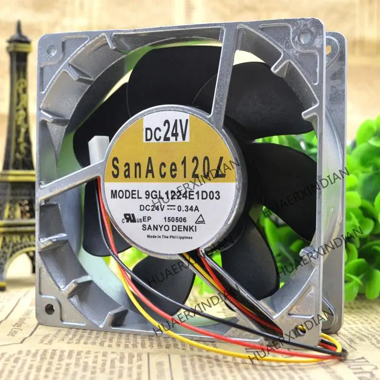 

Новый комплект охлаждающего вентилятора 12 см 12038 DC24V 0.34A 9GL1224E1D03