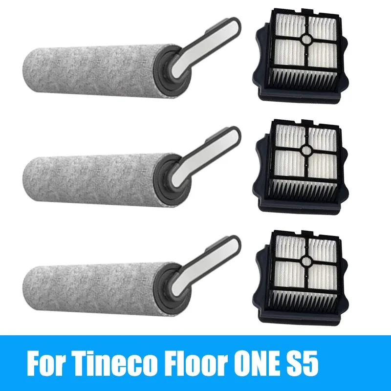 

Replacement Soft Roller Brush and Hepa Filter For Tineco Floor ONE S5 Wet and Dry Wash accessories Vacuum Cleaner Spare Parts