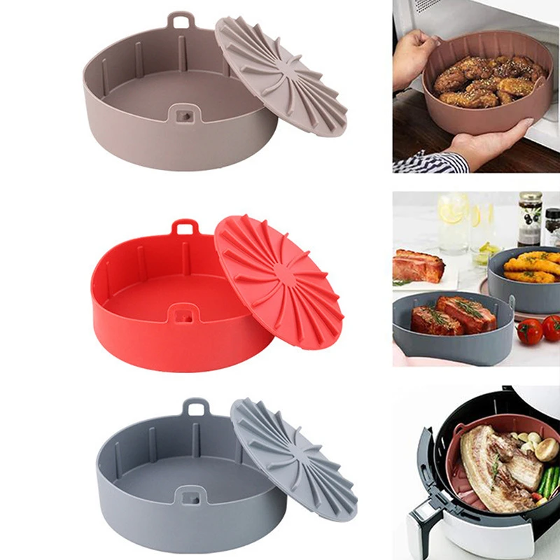 Airfryer Silicone Pot Air Fryers Oven Baking Tray Fried Pizza Chicken