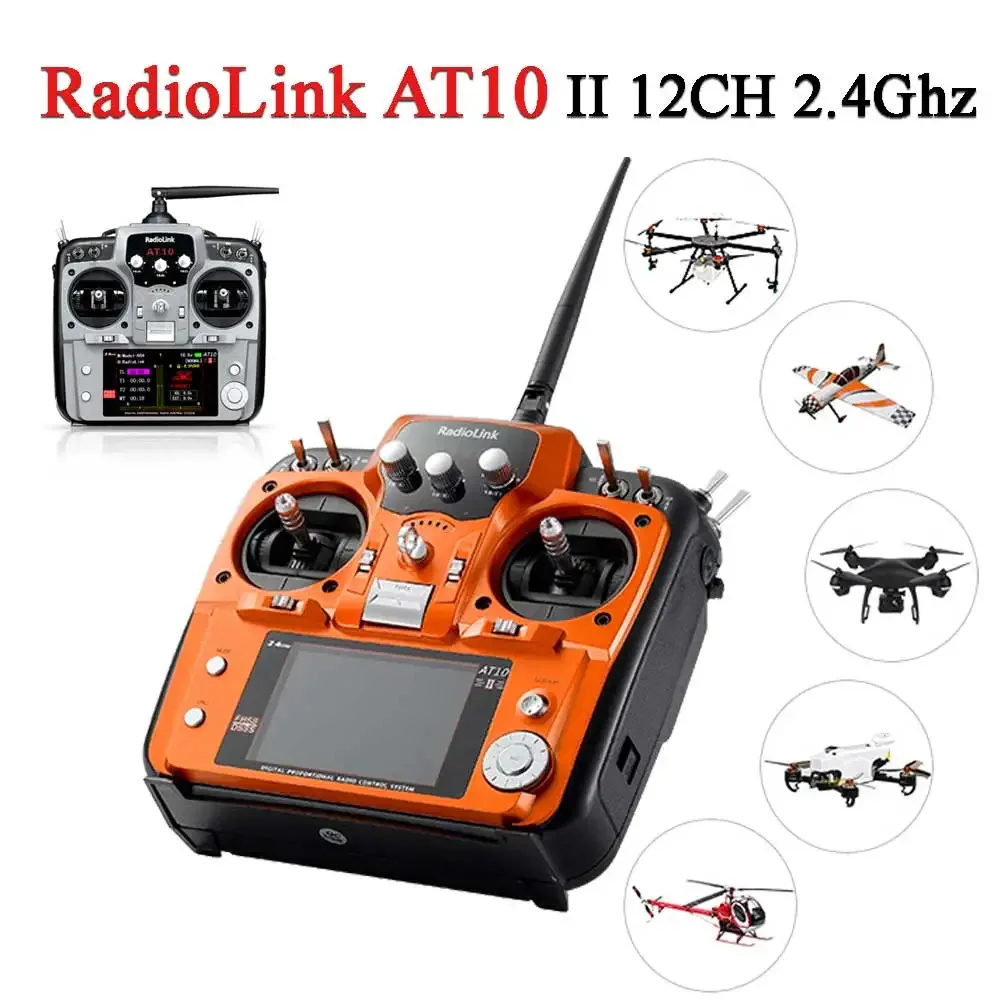 Radiolink AT10II 2.4Ghz 12CH Émetteur RC + R12DS Récepteur PRM-01