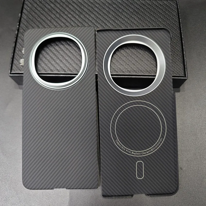 Ultra-Thin Real Carbon Aramid Fiber Folding Phone Case