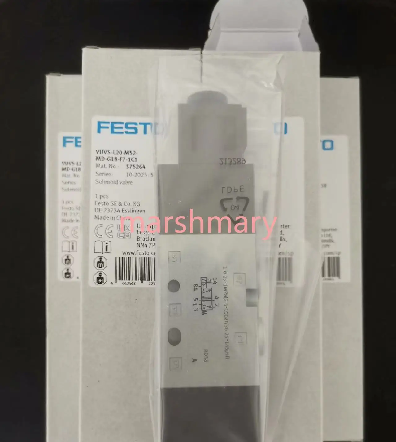 

Новый электромагнитный клапан FESTO VUVS-L20-M52-MD-G18-F7-1C1 575264, 1 шт.