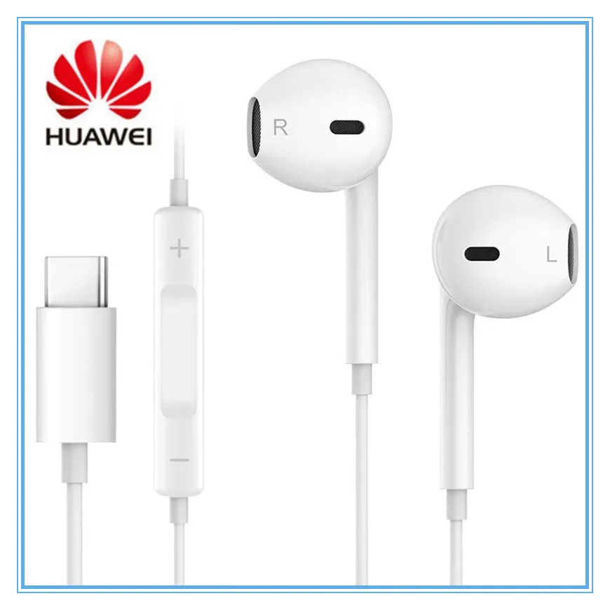 Original Huawei USB Type-C Earphones CM33 With Mic In-Ear Headset