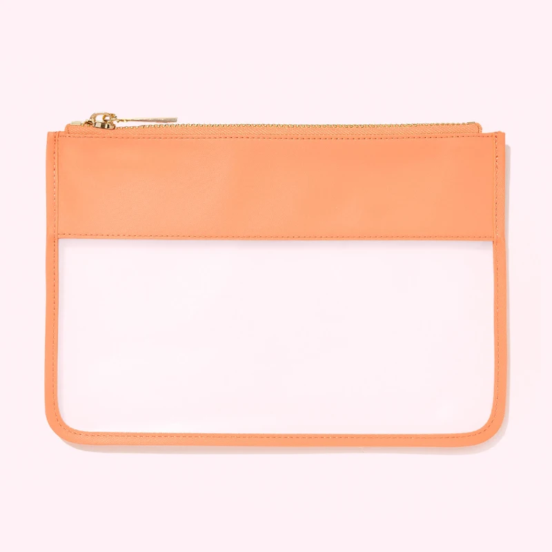 PVC Transparent Cosmetic Bag Women Girl Clear Multicolor Makeup Storage Bag Flat Zipper Bag Waterproof Travel Cosmetic Brush Bag 6