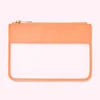 PVC Transparent Cosmetic Bag Women Girl Clear Multicolor Makeup Storage Bag Flat Zipper Bag Waterproof Travel Cosmetic Brush Bag 6