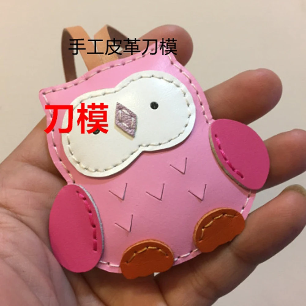 

leather craft template owl die cutting knife mould bag backpack hanging decoration leather cutter hole punches deri el aletleri