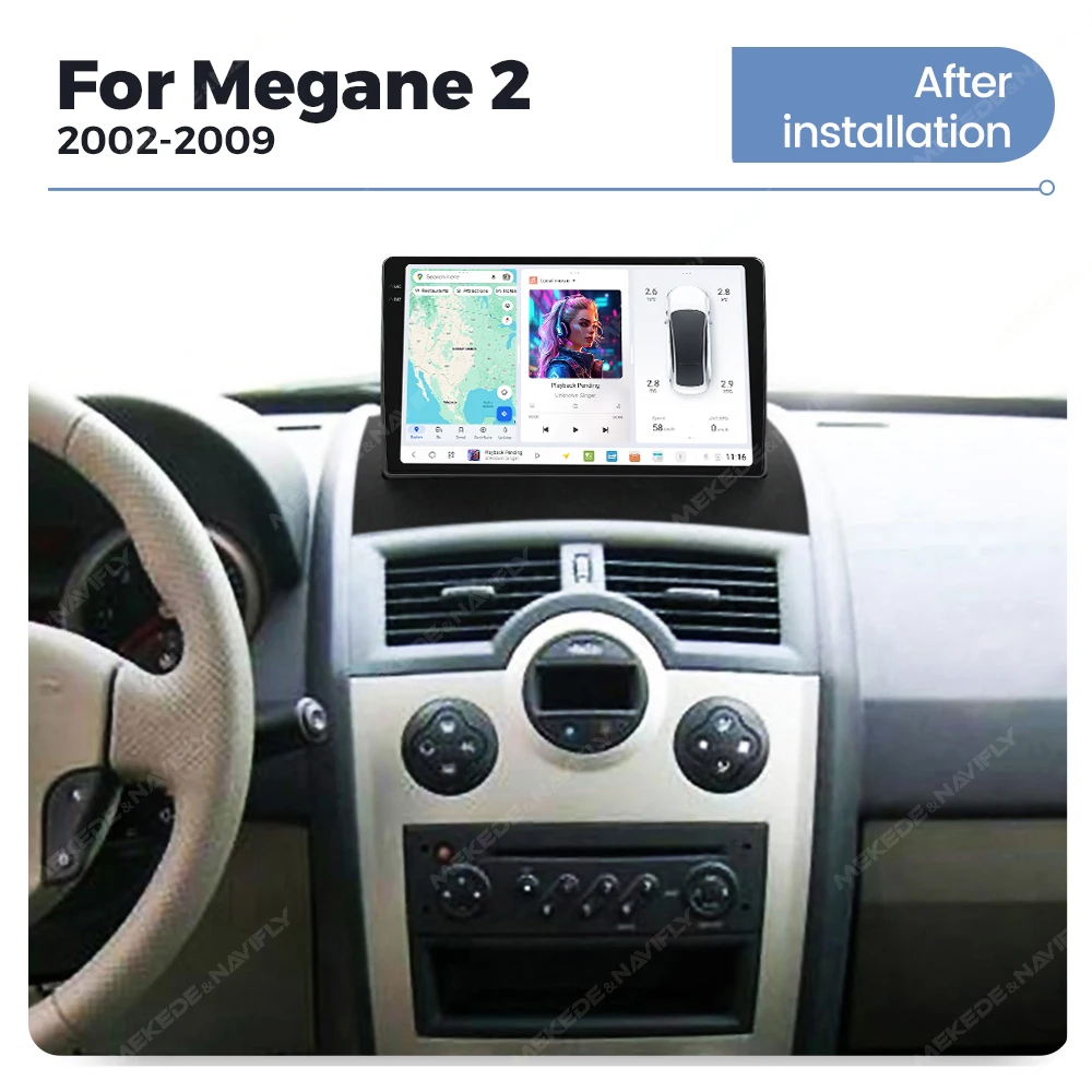DUDUAUTO DUDU7 DUDU OS Für Renault Megane 2 2002-2009 2K Bildschirm DTS Android Autoradio Multimedia Videoplayer GPS Stereo CarPlay – Detail 2