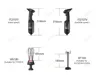 GZZT 270W Immersion Blender Handheld Blender 304 Food Grade Stainless Steel Food Mixer Optional Whisk Egg Beater 110V 220V 4