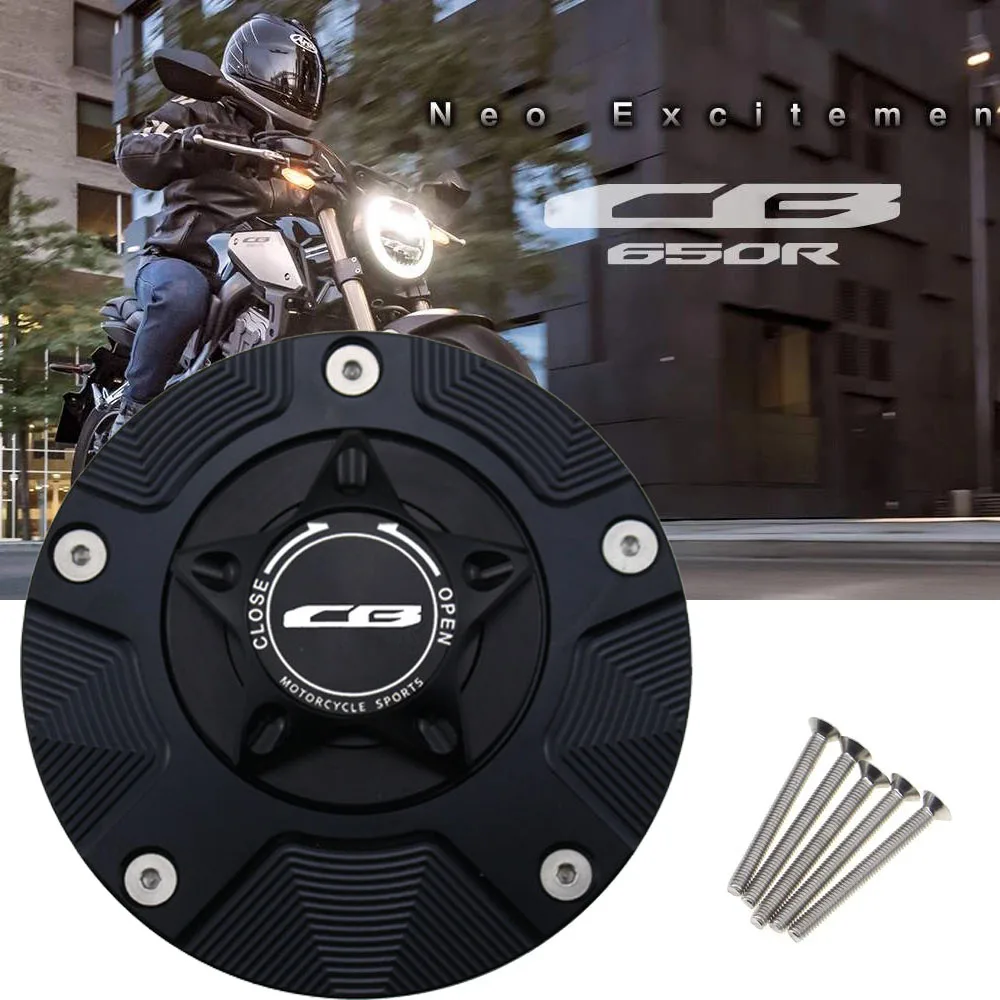 Gas Fuel Tank Cap for Honda CB125R CB150R CB250R CB300R CB500R CB650R 2019-2023 Motorcycle Quick Release Cover