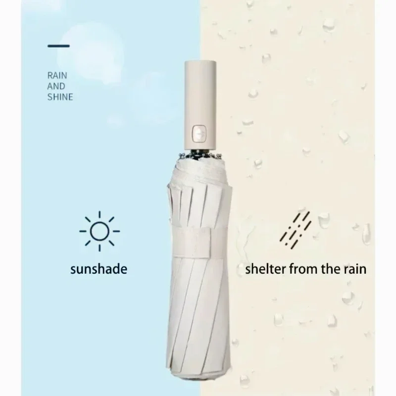 Fully automatic umbrella rain and sunshine reinforced sun protection UV protection sun shading folding umbrella folding umbrella automatic umbrella wind resistant umbrella sun umbrella automatic sun umbrella