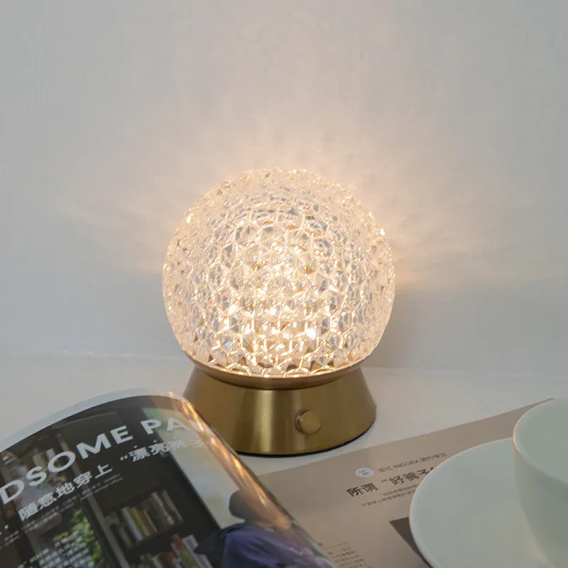 Led Boule De Cristal Diamant Lampe De Table Usb Tactile De Charge  Trichromatique Gradation Chevet Veilleuse Romantique Lumières D'atmosphère