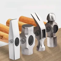 Short Wood Handle Mini Hammer Household Octagonal Round Headed Hammer Woodworking Small Fitter Hammer Handmade DIY Hardware Tool 2