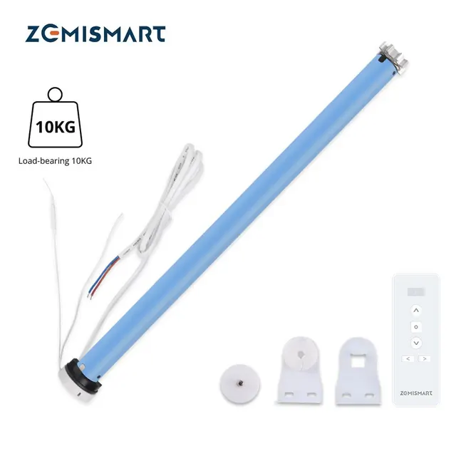 Zemismart WiFi 2N ไฟฟ้าผ้าม่านมอเตอร์สําหรับ 38 มม.หลอดสมาร์ทท่อมู่ลี่ทํางานร่วมกับ Tuya Smart Life Alexa Google Home Voice 1