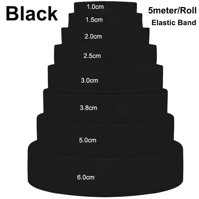 High Elasticity Knit Stretch Band – Heavy-Duty Elastic Cord for Sewing, Various Widths Available