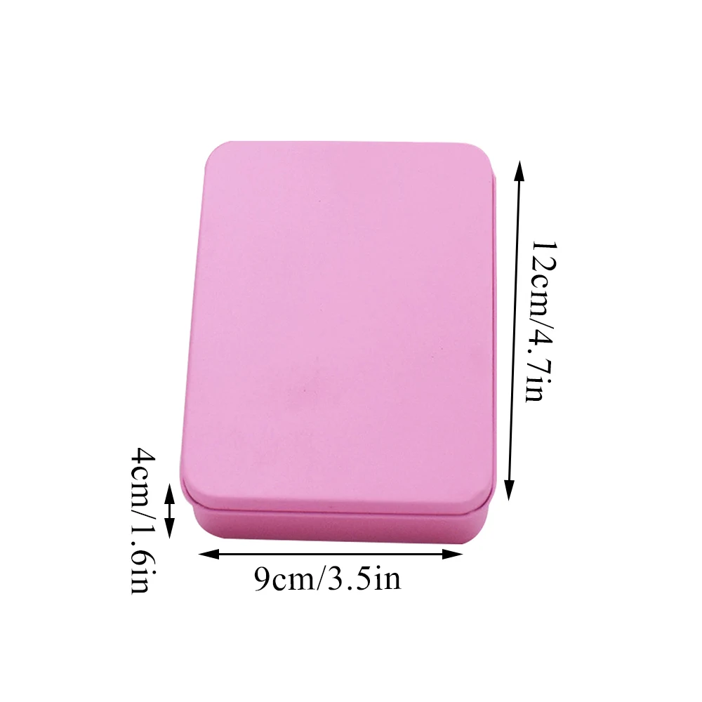Gift Box Square Storage Box Candy Pill Cases Tinplate Box Jewelry Box Tin Box Card Storage Box Multifunctional Durable Portable 5