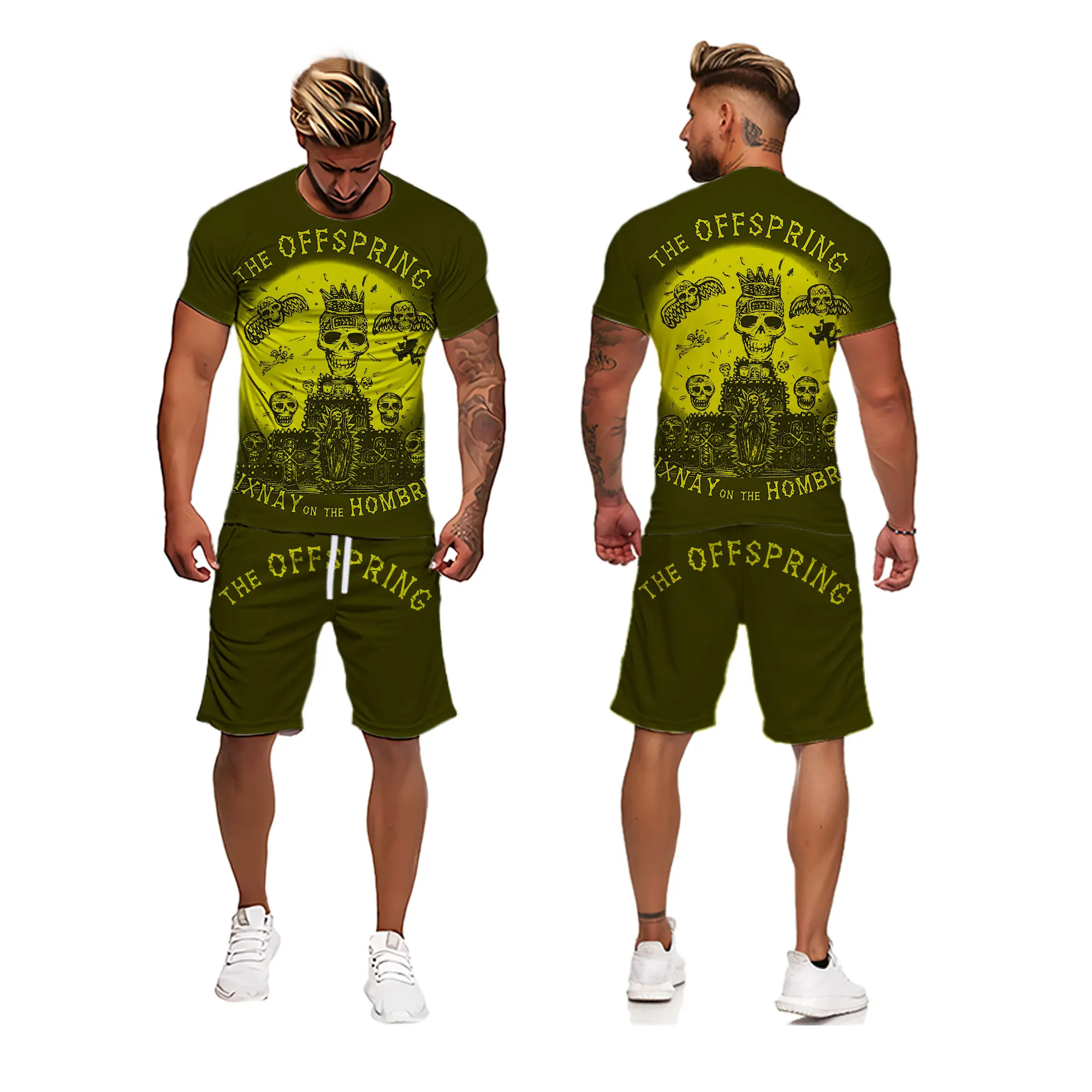 

3D Printed Men's T-shirt +Shorts Beach Sets Summer Breathable Fashion Short Sleeve Male Casual Street Suit