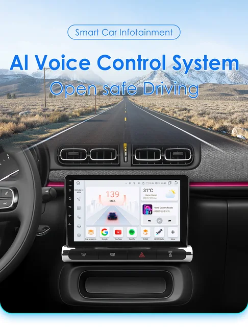 9"7862 Carplay Android Autoradio For Citroen C3 C4 aircross 2017-2023 multimedia player Auto Car Stereo GPS navi Screen headUnit