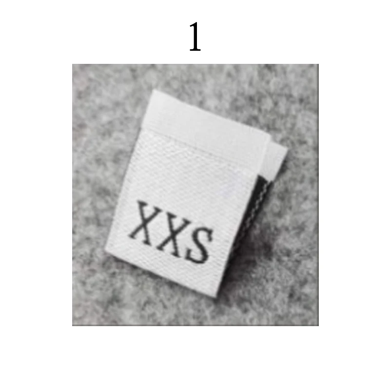 Description Picture 6 of item100Pcs Clothing Size Label Black White Garment Clothes T Shirt Dress Fabric Label Tag Washable Cloth Labels DIY Accessories