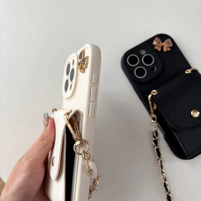 Chain Lanyard Wallet Phone Case Cover