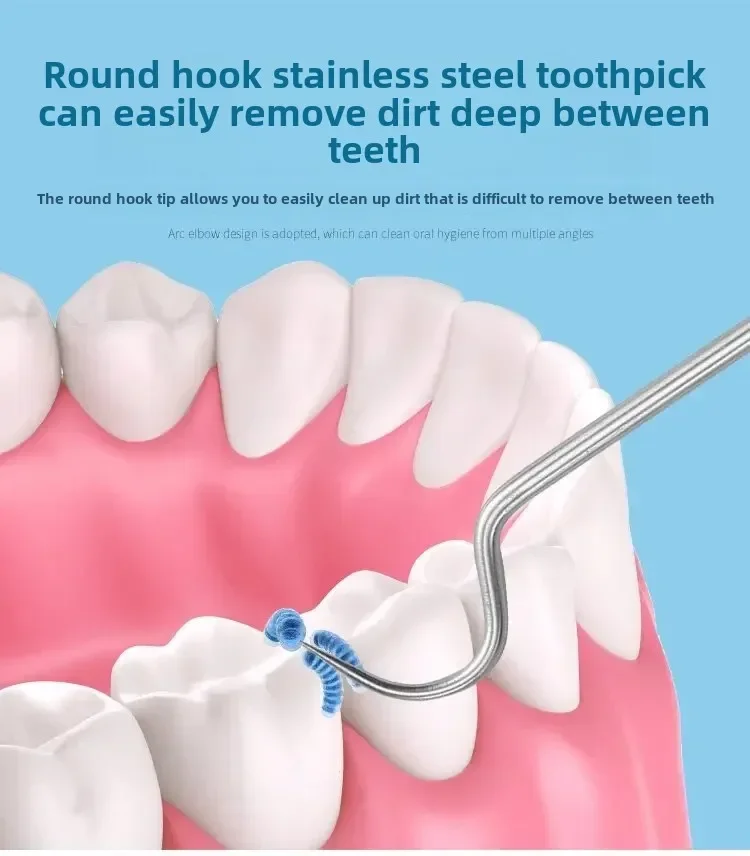 Portable Stainless Steel Toothpick And Floss Oral Cleaning Set_voghion.com