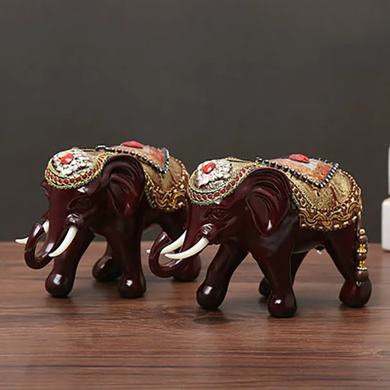 Lucky TV Cabinet Crafts, Thailand Elephant Decoration, Home Accessories, Living Room, Wine Cabinet Decorations, European Style