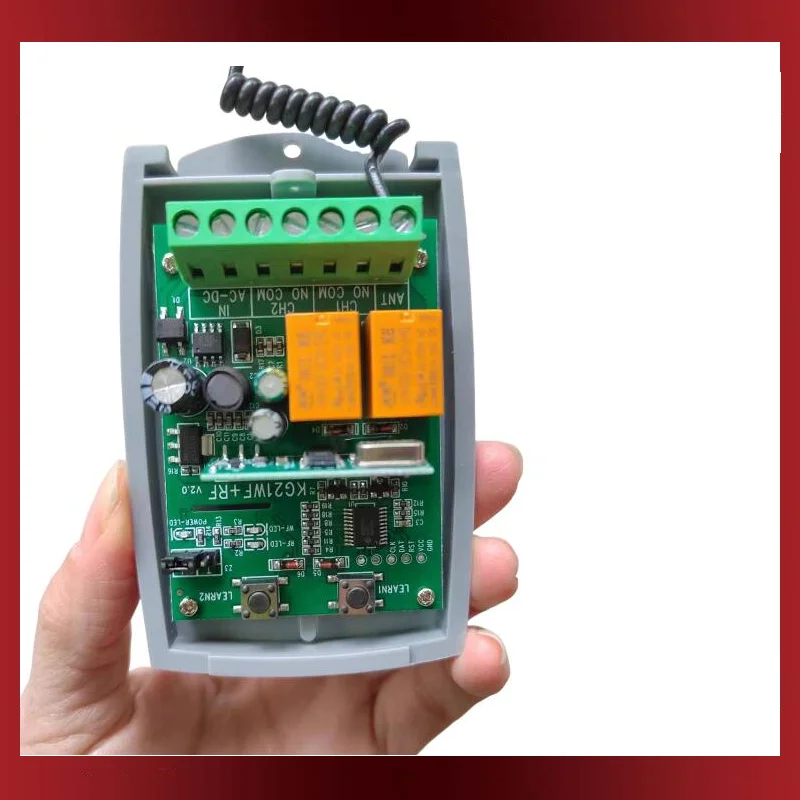 Tuya Wifi Universal Garage Remote Control 433MHz Receiver 2CH For 433.92MHz Garage Door Opener Gate Control Transmitter Switch