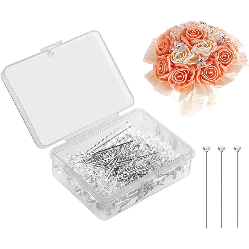 300 PCS Corsage Boutonniere Pins, Diamond Pins for Flower Bouquets