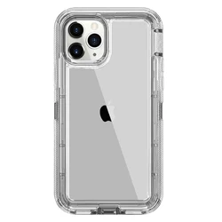 Durable Hybrid Transparent Shockproof Armor Phone Case - iPhone XSMax (GRAY)